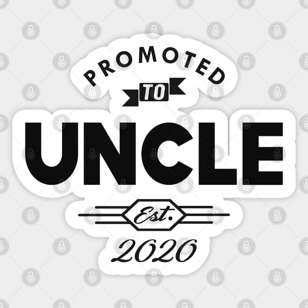 New Uncle - Promoted to uncle est. 2020 Sticker by KC Happy Shop